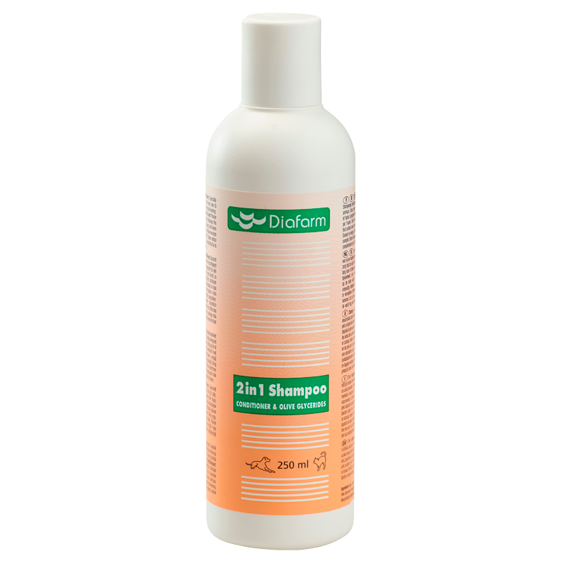 Se Diafarm 2-in-1 Shampoo Til Dyr (250 ml) hos Well.dk