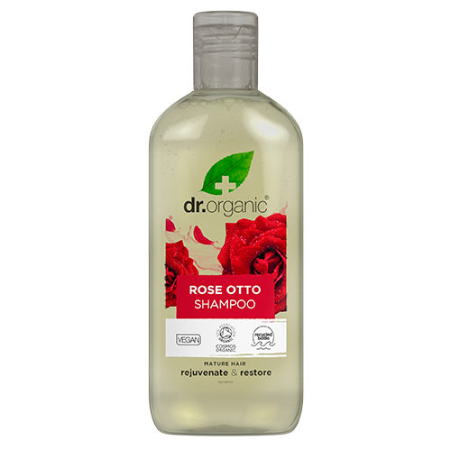 Se Dr. Organic Rose Otto Shampoo (250 ml) hos Well.dk