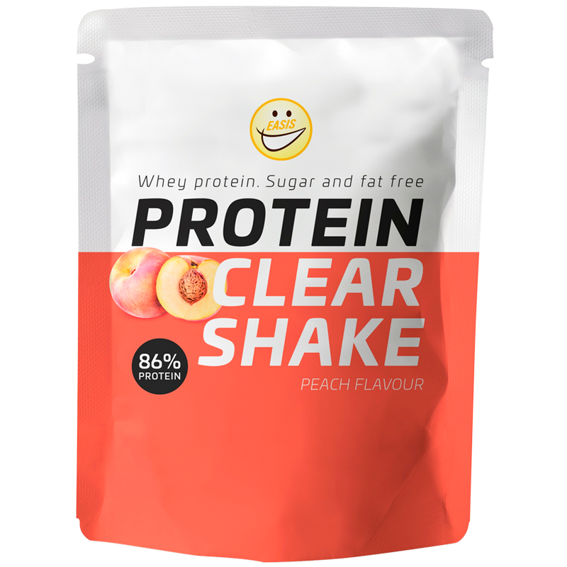 Se EASIS Clear Shake Peach Protein Pulver (300 g) hos Well.dk