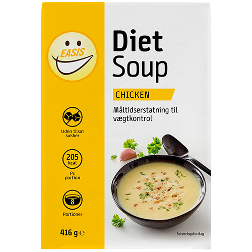 Se EASIS Diet Chicken Soup (416 g) hos Well.dk