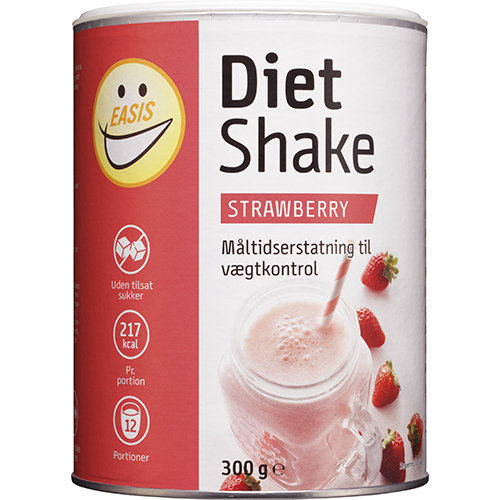Se EASIS Diet Shake Strawberry (300 g) hos Well.dk