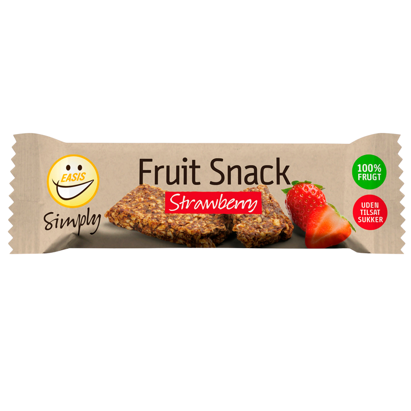 Se EASIS Fruit Snack Strawberry (30 g) hos Well.dk