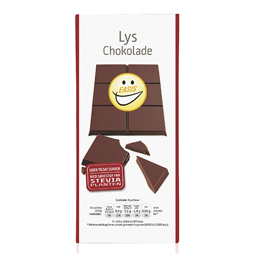 Se EASIS Lys Belgisk Chokolade (85 g) hos Well.dk