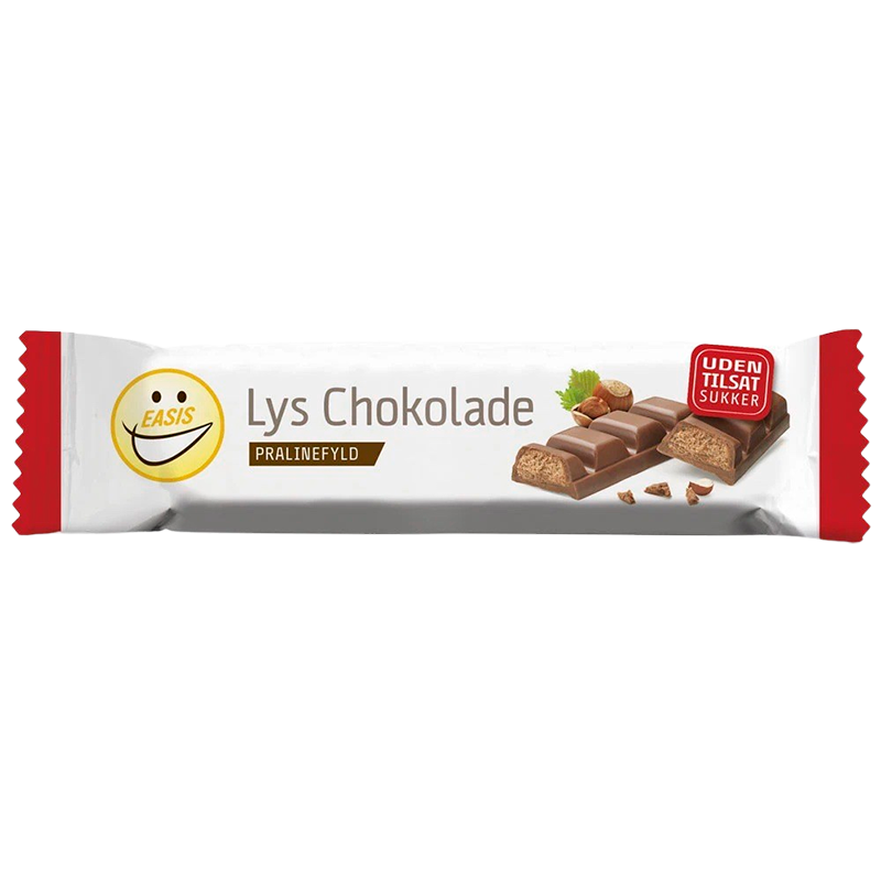 Se EASIS Lys Chokolade Med Praline (35 g) hos Well.dk