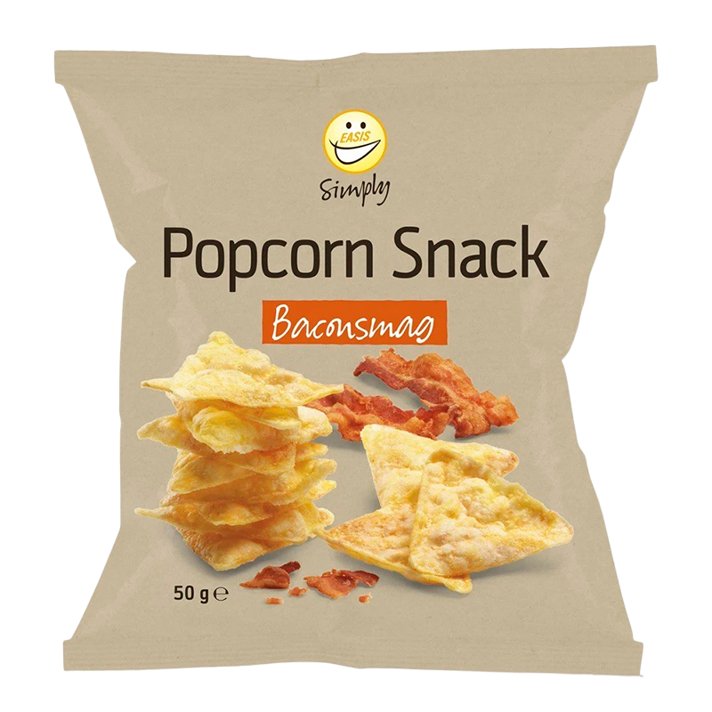 Se EASIS Popcorn Snacks Bacon Smag (50 g) hos Well.dk
