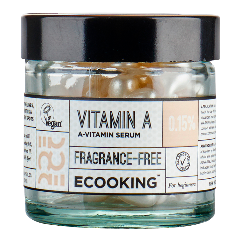 Se Ecooking Face A-Vitamin 0,15% Parfumefri (60 stk) hos Well.dk