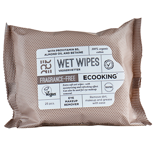 Se Ecooking Wet Wipes Fragrance Free (25 stk) hos Well.dk