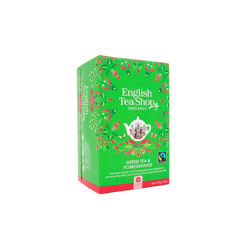 Billede af English Tea Shop Green Tea & Pomegranate (20 breve)