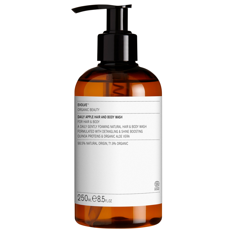 Se Evolve Organic Beauty Daily Apple Hair And Body Wash 250 ml. hos Well.dk