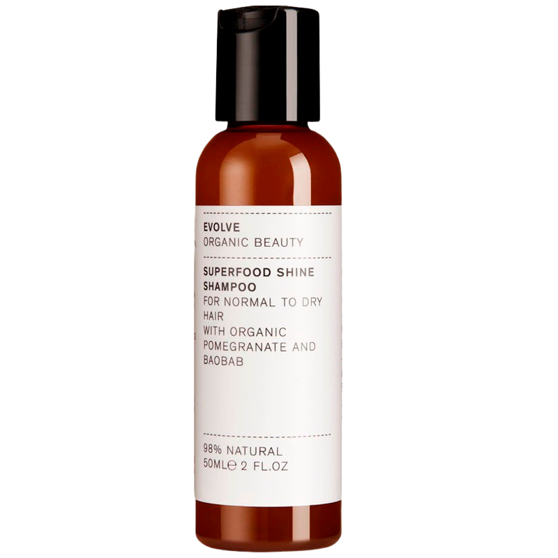 Se Evolve Organic Superfood Shine Shampoo (50 ml) hos Well.dk