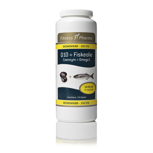 Billede af Fitness Pharma Q10 med fiskeolie (150 kap) hos Well.dk