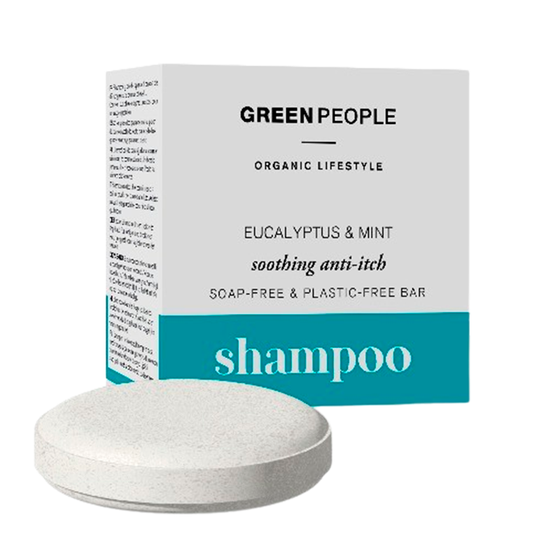 Se Green People Eucalyptus & Mint Anti-Itch Shampoo Bar (50 g) hos Well.dk