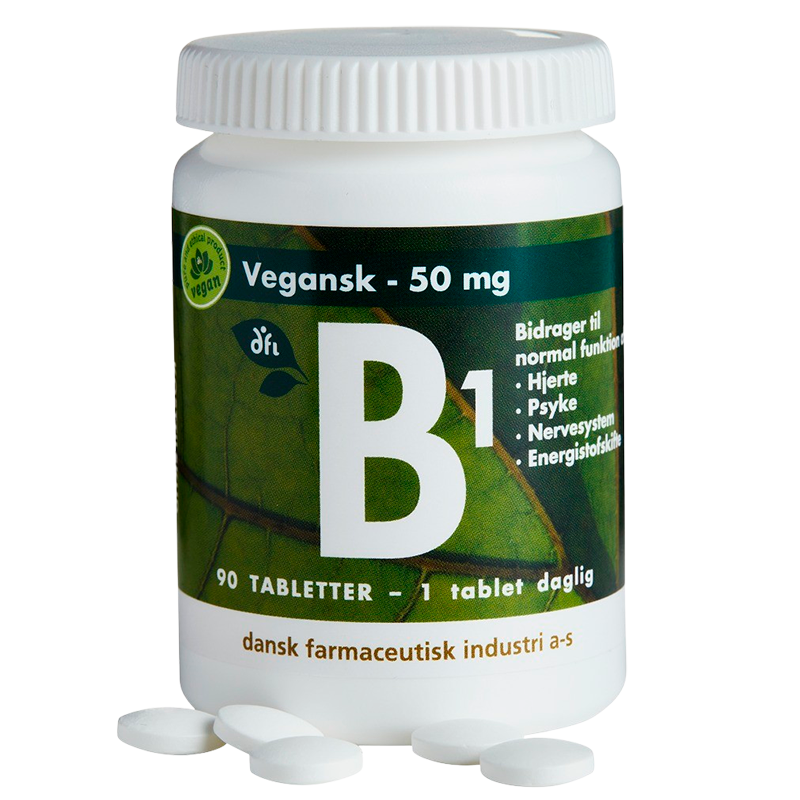 Billede af Grønne Vitaminer B1 50 mg Vegansk - 90 tabl