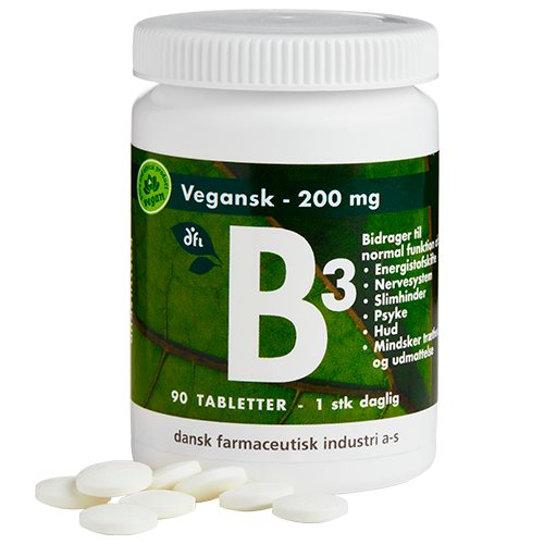 Billede af Grønne Vitaminer B3-vitamin 200 mg 90 tabletter