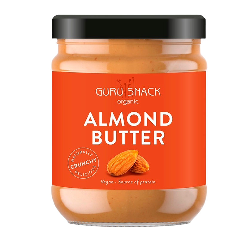 Billede af Guru Snack Almond Butter Crunchy Ø (500 g) hos Well.dk