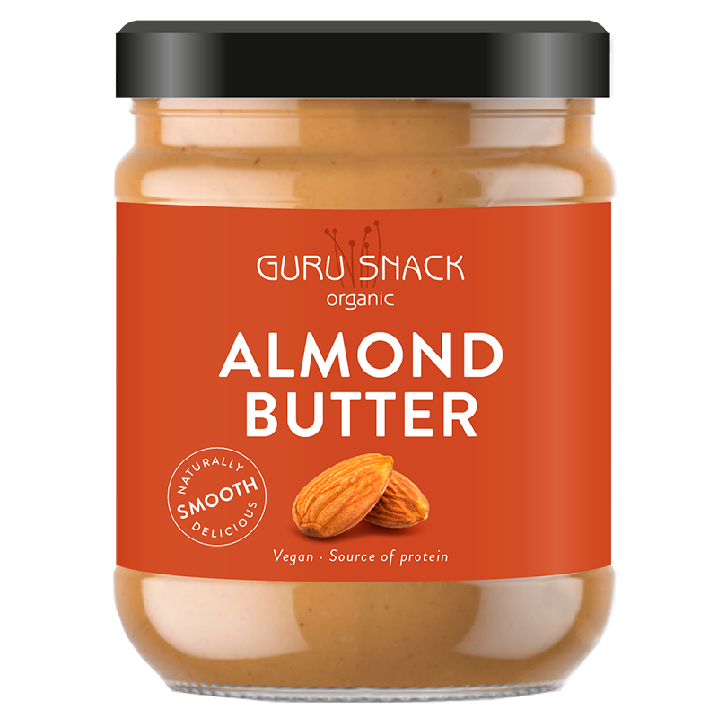 Billede af Guru Snack Almond Butter Smooth Ø (500 g) hos Well.dk