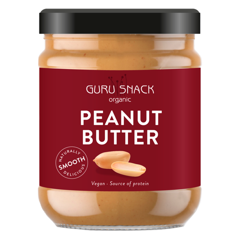 Billede af Guru Snack Peanut Butter Smooth Ø (500 g) hos Well.dk