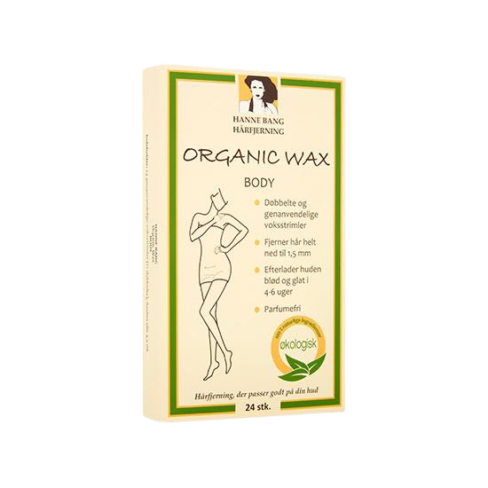 Se Hanne Bang Organic Wax Body Strips 24 stk. hos Well.dk