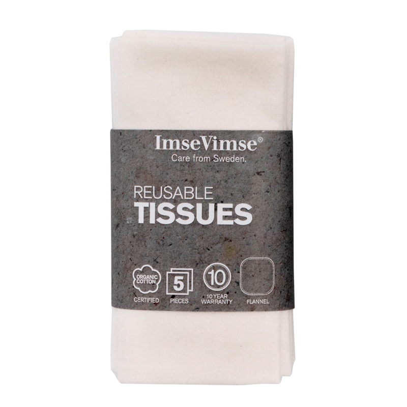Se ImseVimse Tissue - Natural (5 pak) hos Well.dk