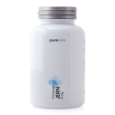 Se Pureviva Jern (21 mg) (270 kaps) hos Well.dk