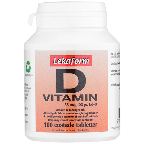 Se Lekaform D-Vitamin (100 tabl) hos Well.dk