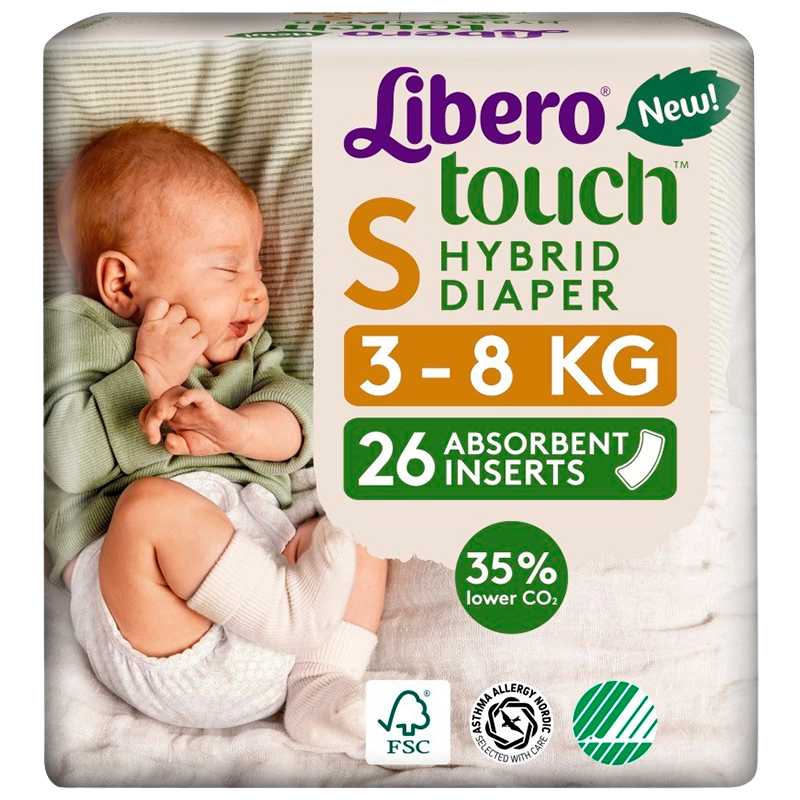 Se Libero Touch Hybrid Insert S 3-8 kg (26 stk) hos Well.dk