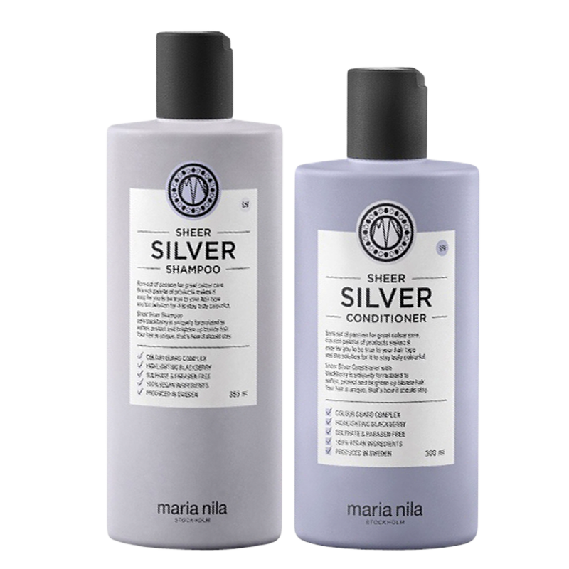 Se Maria Nila Sheer Silver Shampoo & Conditioner hos Well.dk