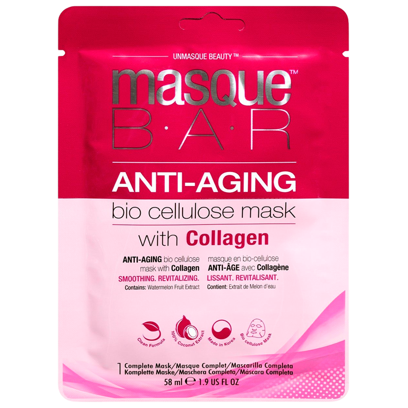 Se MasqueBar Bio Cellulose Anti-Aging Mask (54 ml) hos Well.dk