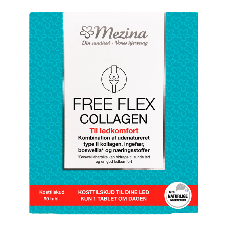 Se Mezina Free Flex Collagen (90 tabs) hos Well.dk