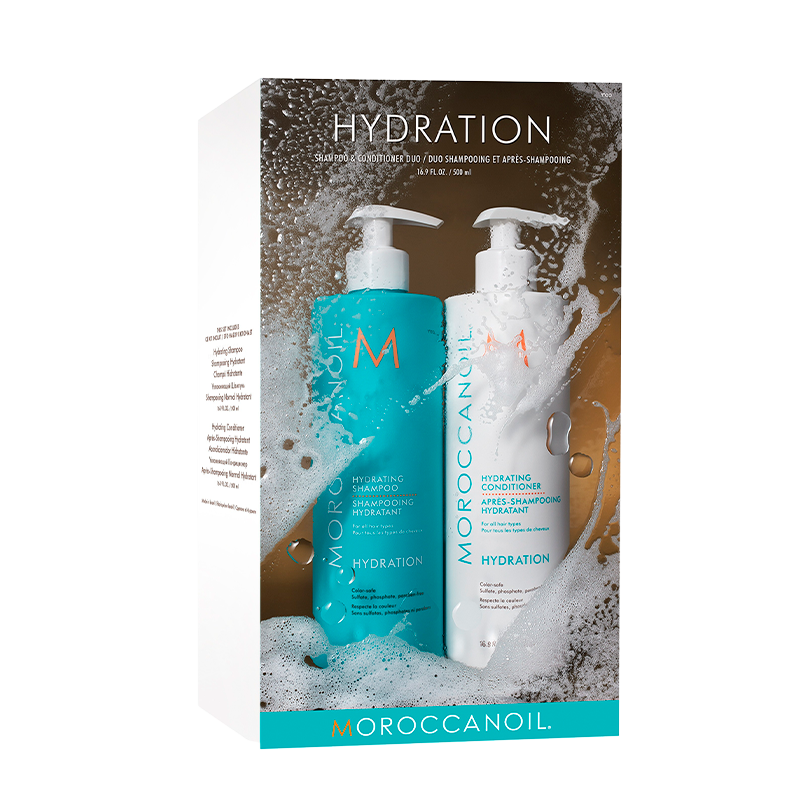 Se Moroccanoil Hydrating Duo Special Edition 2x500 ml. hos Well.dk