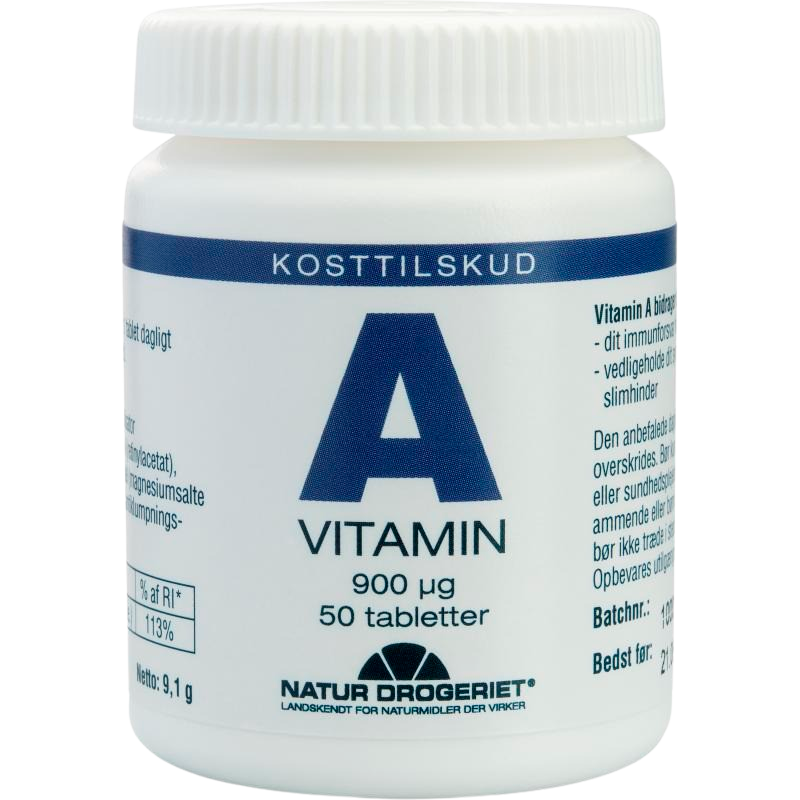 Billede af Natur Drogeriet A-vitamin (50 tab) hos Well.dk
