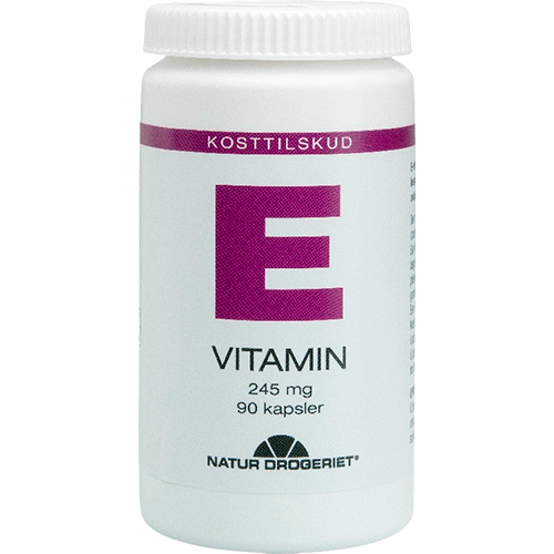 Se Natur Drogeriet E-Vitamin 245 mg (90 kaps) hos Well.dk