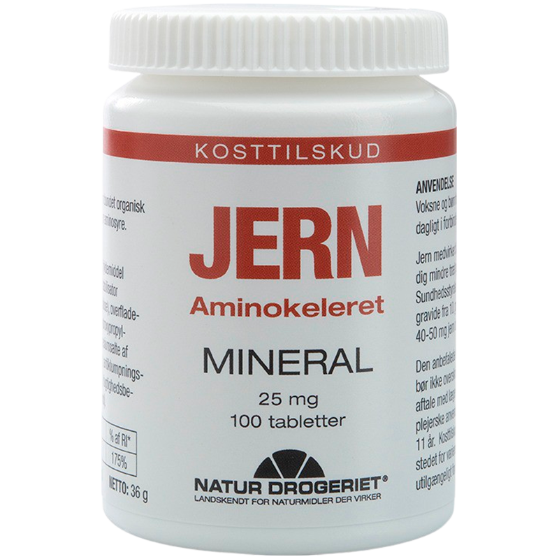 Se Natur Drogeriet Jern Complex 25 mg (100 tabletter) hos Well.dk
