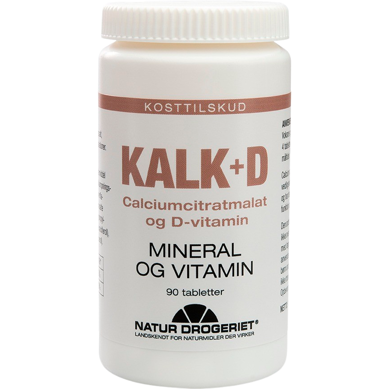 Se Natur Drogeriet Kalk + D tabletter (90 tab) hos Well.dk