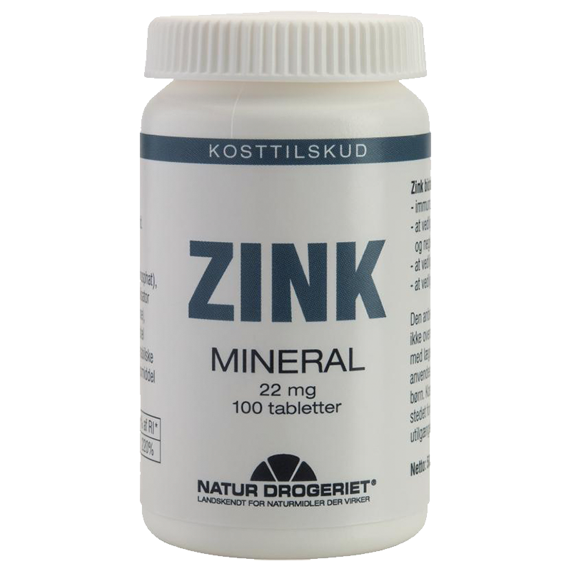 Se Natur Drogeriet Zink 22 mg tabletter (100 stk) hos Well.dk