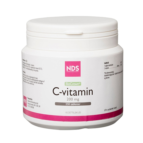 Se NDS C-200 C-Vitamin 200 mg (250 tabl) hos Well.dk