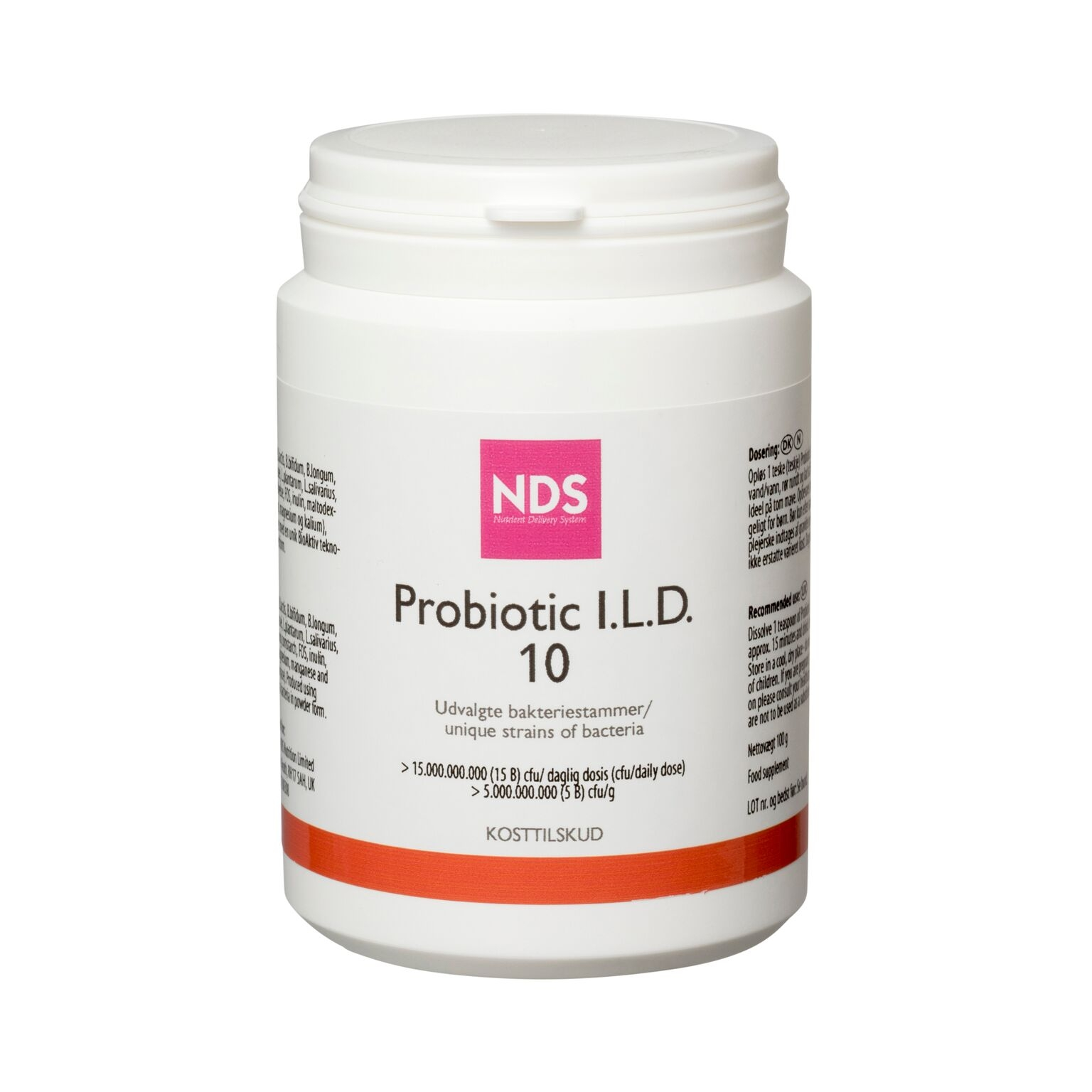 Billede af NDS I.L.D. 10 Probiotic (100 g) hos Well.dk