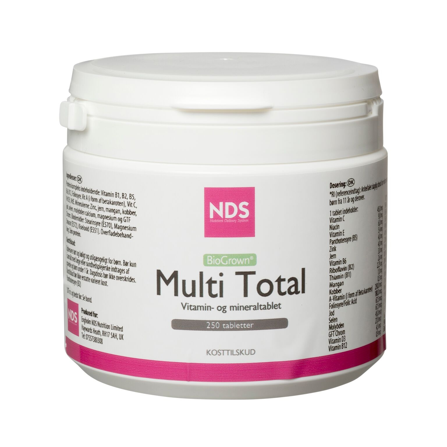 Billede af NDS Multi Total Multivit Mineral 250 Tab hos Well.dk
