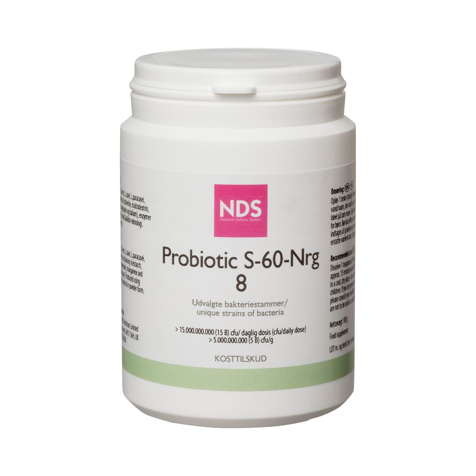 Billede af NDS Probiotic S-60-NRG 8 (100 g) hos Well.dk