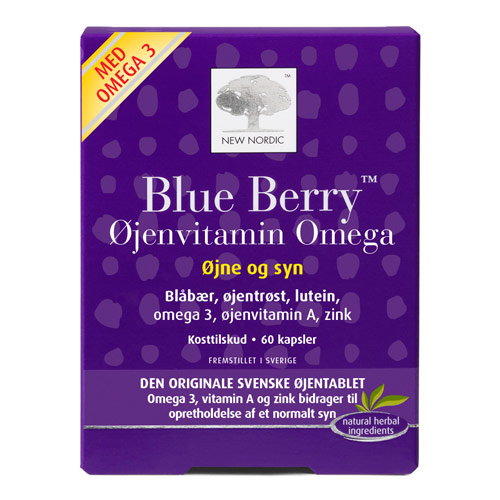 Se New Nordic Blue Berry Omega 3 60 kaps. hos Well.dk