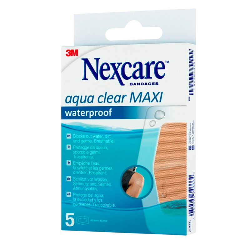 Nexcare Aqua Clear MAXI Vandtæt Plastre - 60 mm x 88 mm (5 stk)