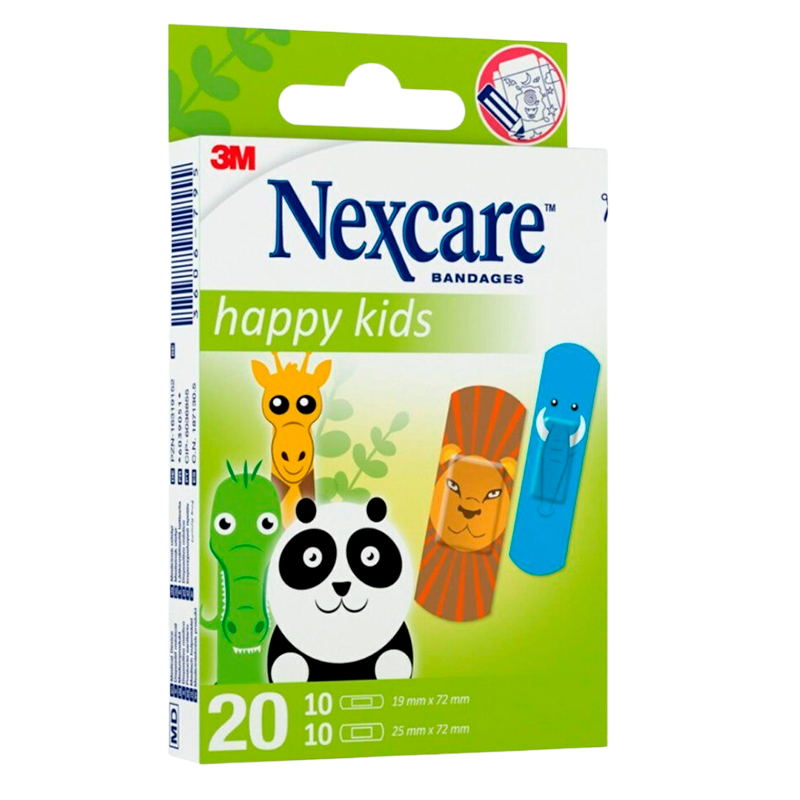 Nexcare Happy Kids Dyre Plastre (20 stk)