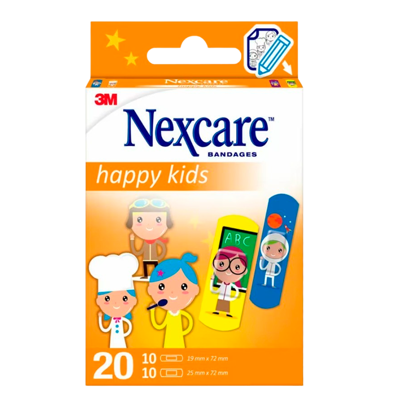 Nexcare Happy Kids Plastre (20 stk) (05902658105630)