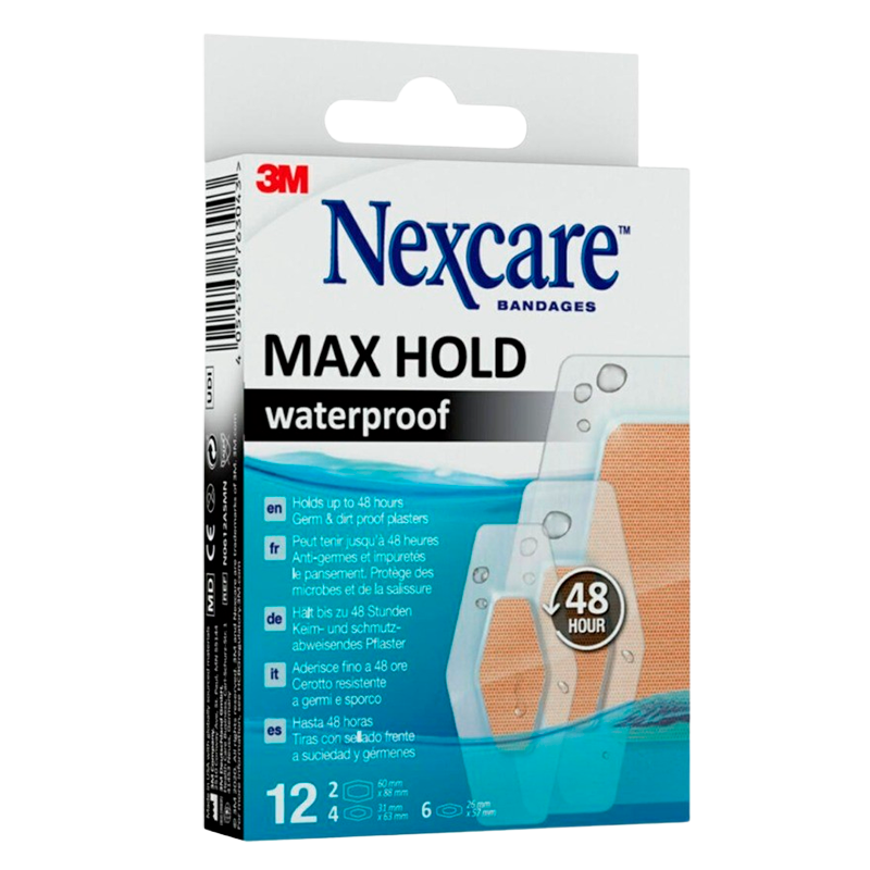 Nexcare Max Hold Vandtætte Plastre (12 stk)