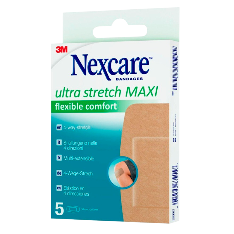 Nexcare Ultra Stretch MAXI Flexible Comfort Plastre - 50 mm x 101 mm (5 stk)