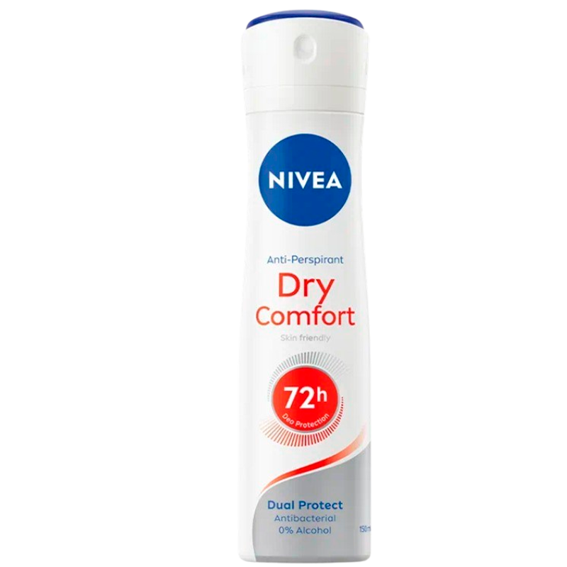 Se Nivea Dry Comfort Female Spray 72H (150 ml) hos Well.dk