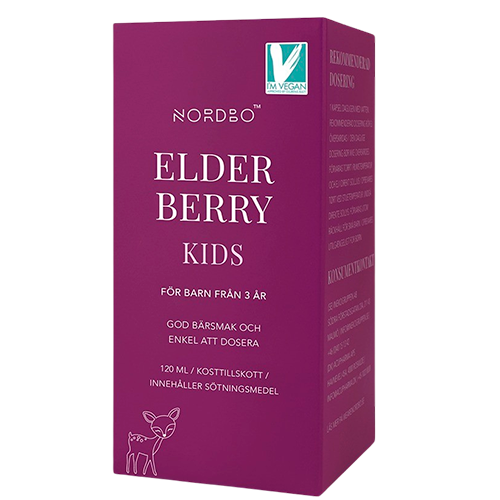 Se Nordbo Elderberry Kids (120 ml) hos Well.dk