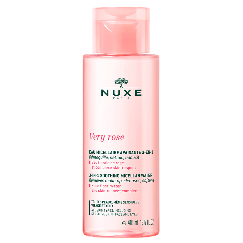 Se Nuxe Very Rose Cleansing Water Sensitive Skin, 400 ml. hos Well.dk