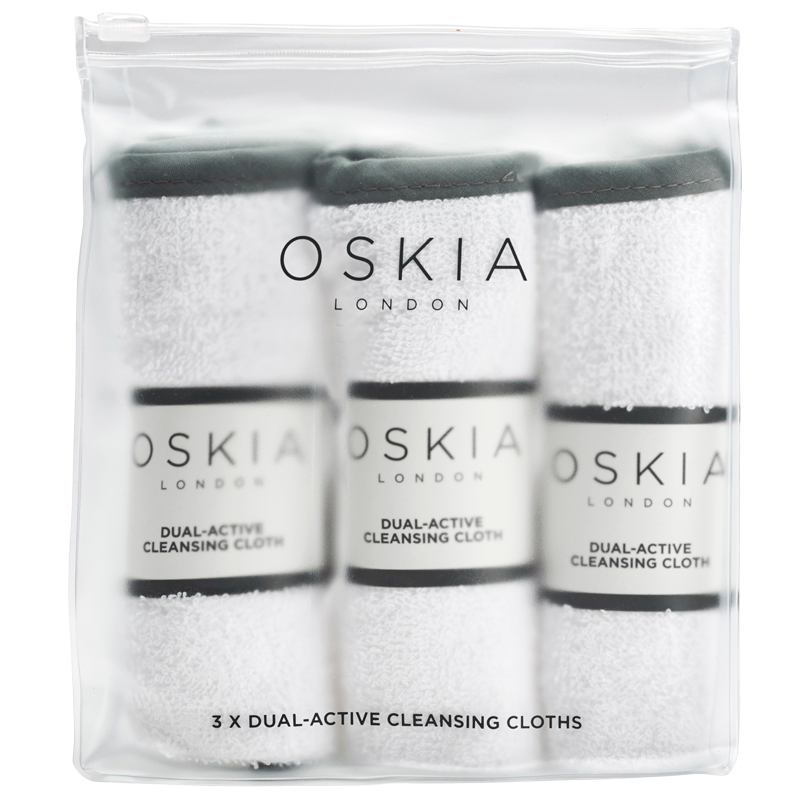Se Oskia Dual Active Cleansing Cloths (3 stk) hos Well.dk