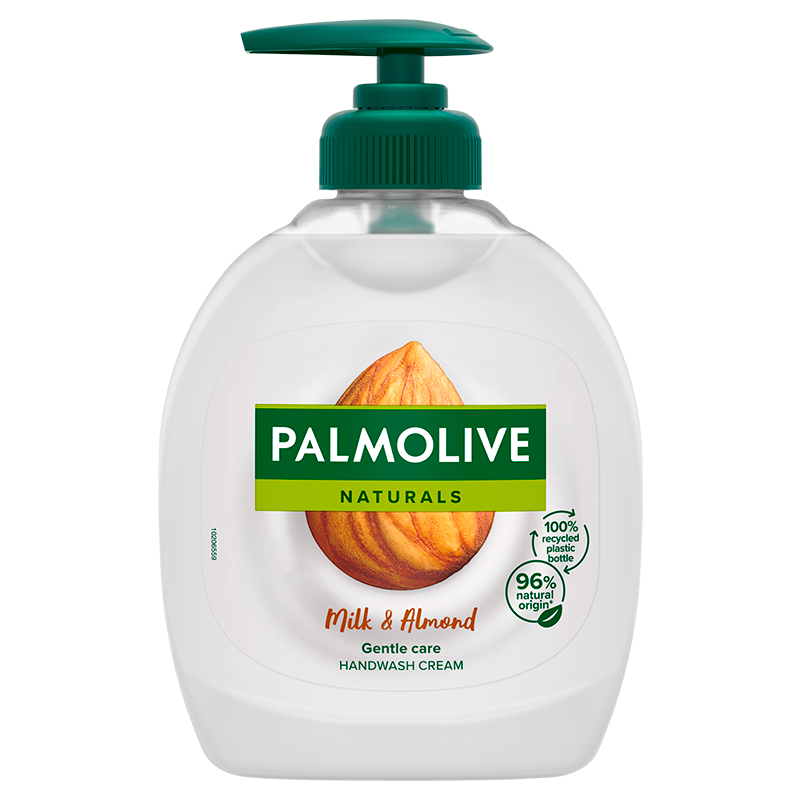 Se Palmolive Flydende Håndsæbe Almond & Milk (300 ml) hos Well.dk